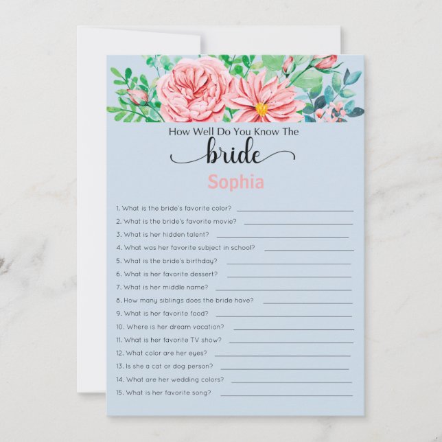 Convites Jogo Do chá de panela Você Conhece Bem A Noiva (Frente)