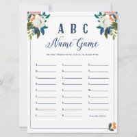 Jogo do Chá do Nome do Bebê ABC