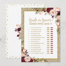 Convites Jogo Dourado do chá de panela do brilho da noiva