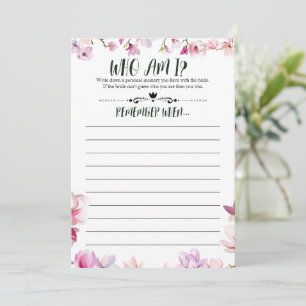 Convites Jogo Lembrar-me do chá de panela