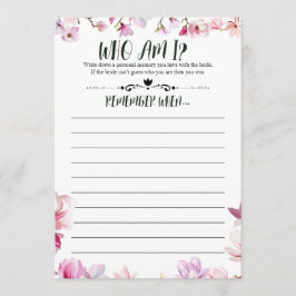 Convites Jogo Lembrar-me do chá de panela