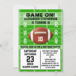 Convites Jogo na Festa de aniversário de futebol