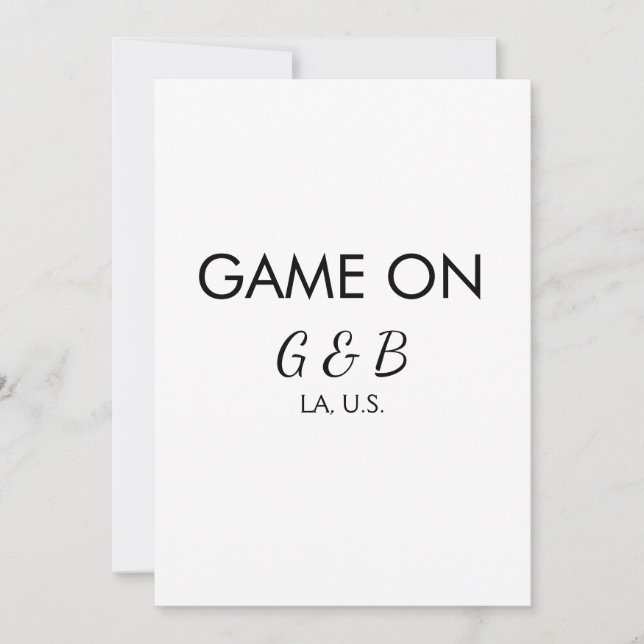 Convites Jogo para adicionar nome do casal localidade da fe (Frente)