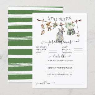 Convites Jogo Preppy Golf Clothesline Baby Predictions