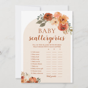 Convites Jogo Scattegories para Chá de Bebê do Pequeno Abób