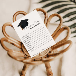 Convites Jogo simples de graduação em palavras