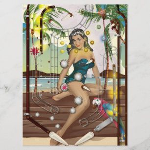 Convites Jogo Vintage Pinball Machine