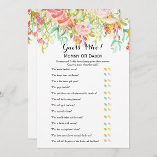 Convites Jogos Chás de fraldas - Desejos por Bebê e Adivinh