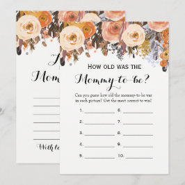 Convites Jogos de Chá de fraldas de outono do lado duplo