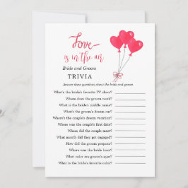 Convites Jogos de Chá de panela do Red & White Heart TRIVIA