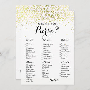 Convites Jogos de Chá de panela Dourado Confetti para Bebê