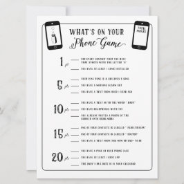 Convites Jogos do chá de fraldas O que há no seu jogo telef