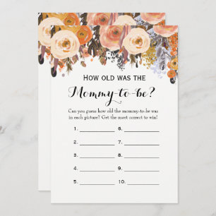 Convites Jogos laterais dobro do chá de fraldas do outono