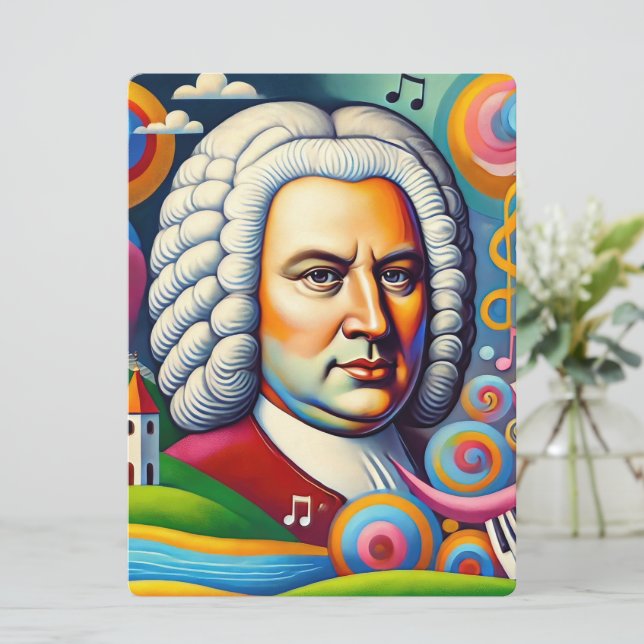 Convites Johann Sebastian Bach Portrait (Em pé/Frente)