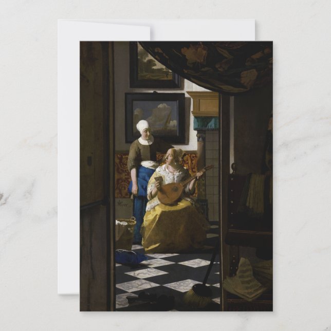 Convites Johannes Vermeer - A Carta do Amor (Frente)