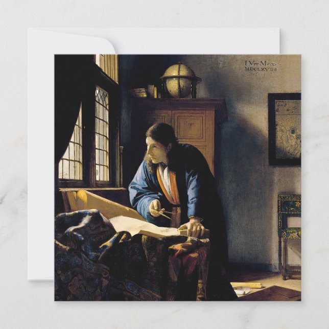 Convites Johannes Vermeer - A Geógrafa (Frente)