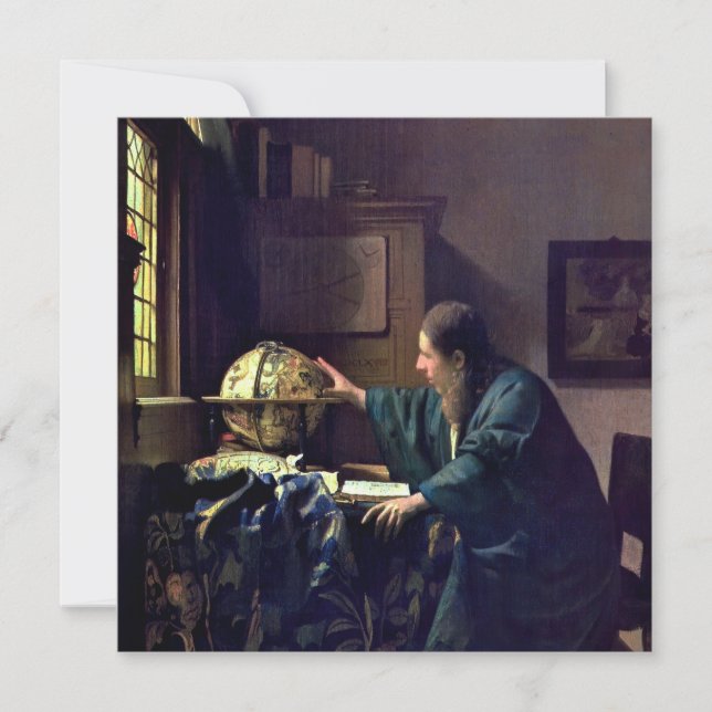 Convites Johannes Vermeer - O Astronomer (Frente)