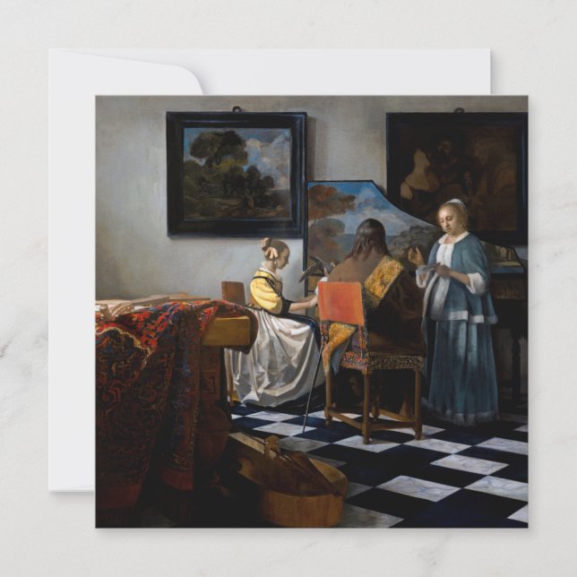 Convites Johannes Vermeer - O concerto (Frente)