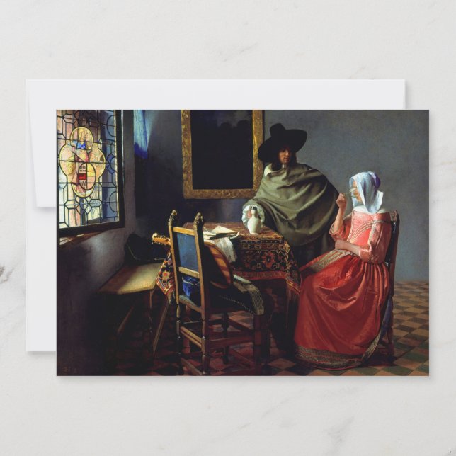 Convites Johannes Vermeer - O Vidro do Vinho (Frente)