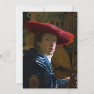 Convites Johannes Vermeer - Rapariga com Chapéu Vermelho