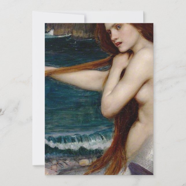 Convites John William Waterhouse Mermaid (Frente)