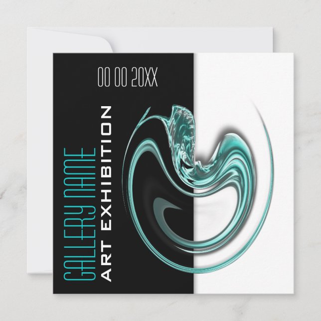 Convites Joias de exposição de galeria de arte PERSOMIZAR (Frente)