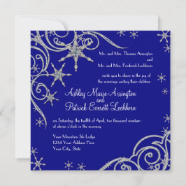 Convites Joias Flocos de Neve Inverno Bling Placa de Casame