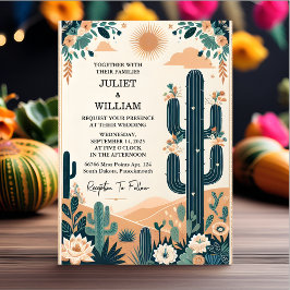 Convites Join Elegant Fiesta Cactus Floral Casamento Mexica