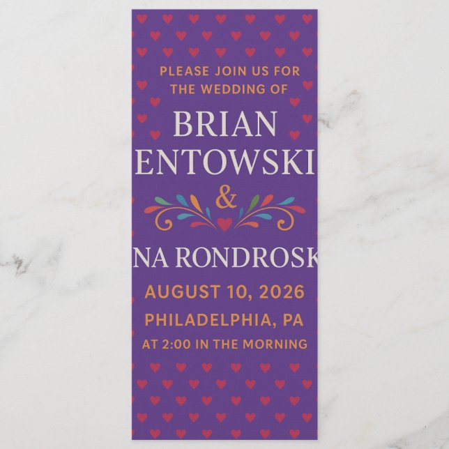 Convites Join Us for a Day of Love and Celebration  (Frente)