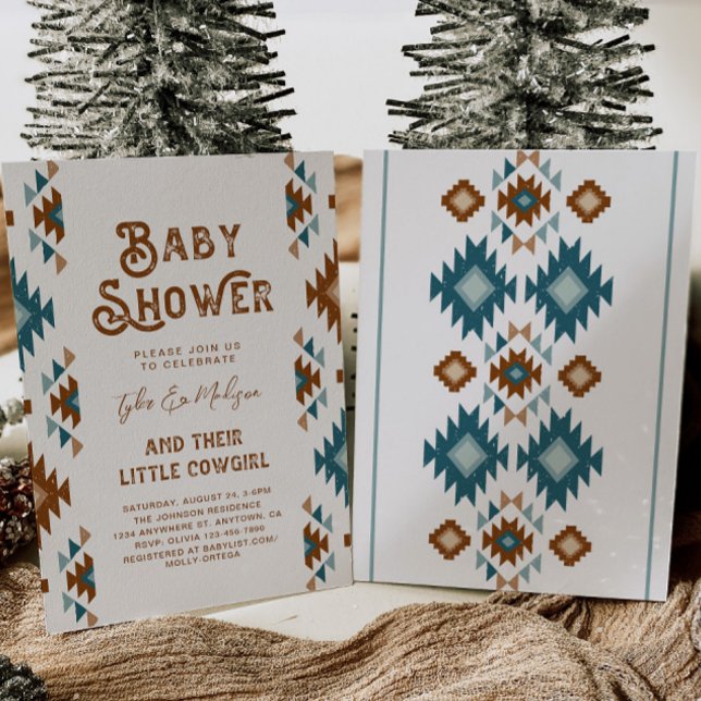 Convites Joint Cowgirl Baby Shower Invitations (Criador carregado)