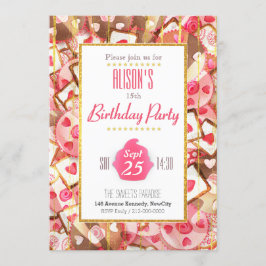 Convites Jolie carte d'invitation de Fête Anniversaire