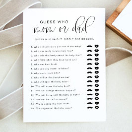 Convites JOLIE Modern adivinha quem é a mãe ou o jogo do Ch