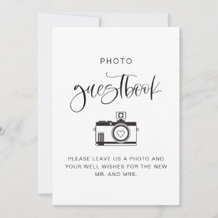 Convites JOLIE Modern Bohemian Photo Guest Book Sign