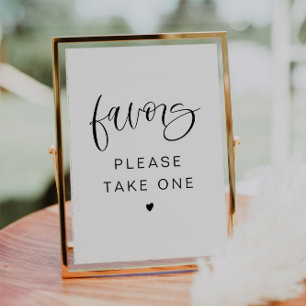 Convites JOLIE Modern Boho Font Por favor, pegue um sinal d