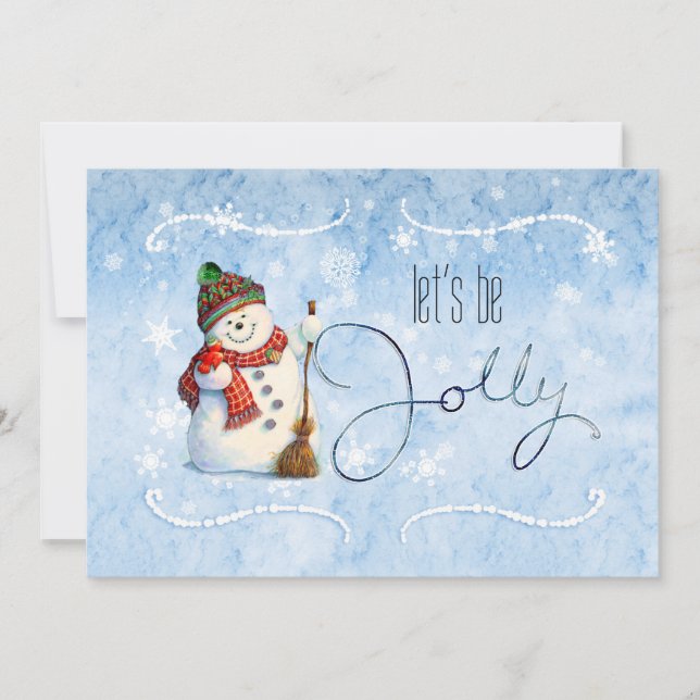 Convites Jolly Snowman Holiday Party ID841 (Frente)