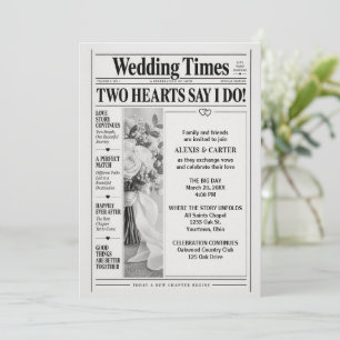 Convites Jornal de Casamento