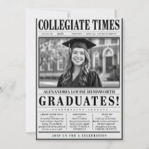 Jornal de código QR personalizado de Graduação
