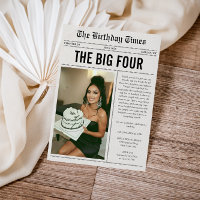Jornal de Foto Engraçada de Aniversário de 40 anos