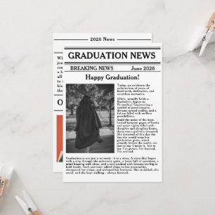Convites Jornal Personalizado de Formatura Edição Curso Aca