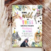 Jovem Selvagem e Três Animais do Partido Safari An