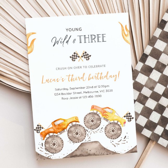 Convites Jovem, Selvagem e Três Monstros Laranja Caminhão 3 (Criador carregado)