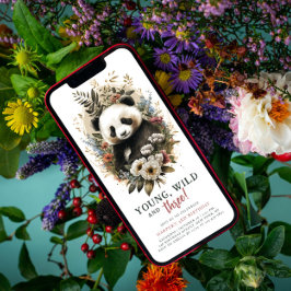 Convites Jovem Selvagem Três Crianças aniversário de 3 anos