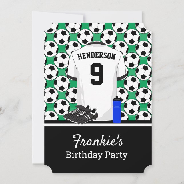 Convites Jovens jovens jogadores de futebol BKW (Frente)