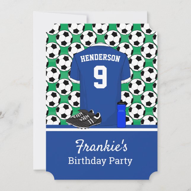 Convites Jovens jovens jogadores de futebol BLW (Frente)