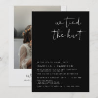 JOVI Black Modern Edgy Photo Elopement Receptor