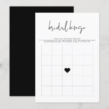 JoVI Edgy Black Modern Chá Bingo Game
