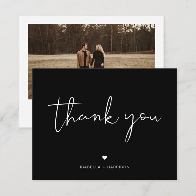 Convites JOVI Edgy Modern Black and White Photo (Foto em pr (Frente/Verso)