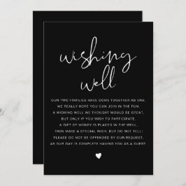 Convites JOVI Modern Black Edgy Wishing Good Sign