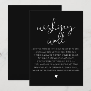 Convites JOVI Modern Black Edgy Wishing Good Sign