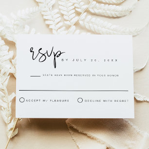 Convites JOVI- Resposta de Casamento Minimalista Moderna Pr